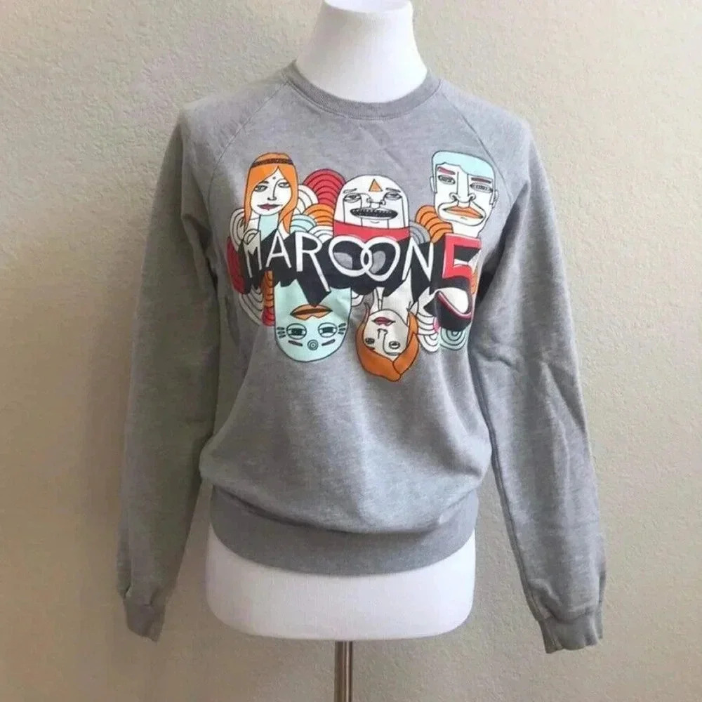 RARE American Apparel Maroon 5 Fleece Sweatshirt